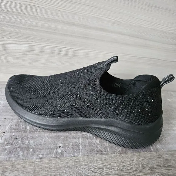 Skechers Womens Slip-On Ultra Flex 3.0 Glam Night Knit Memory Foam Size 9 Shoe