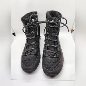 Sketchers Reggae Fest Moro Rock Quilted Black Winter Boots Sz 9