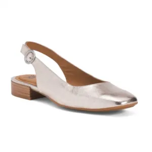 SOFFT Champagne Leather Endora Comfort Slingback Ballet Flats NWT