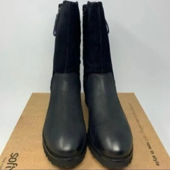 Softwalk Mansfield Women’s Leather Black Boots