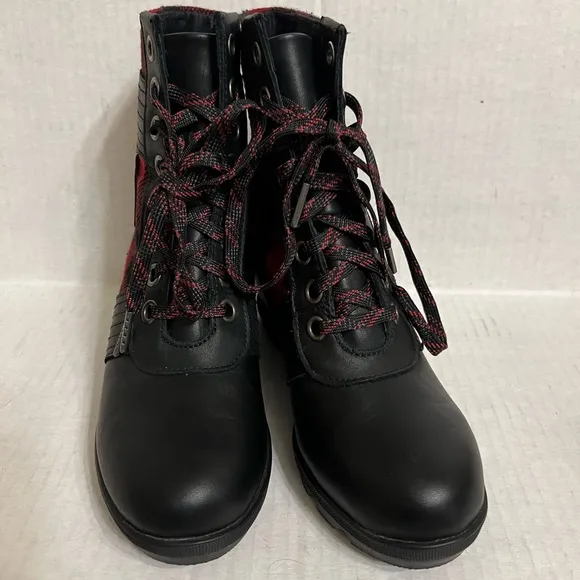 Sorel Buffalo Plaid Lexie Wedge Boots