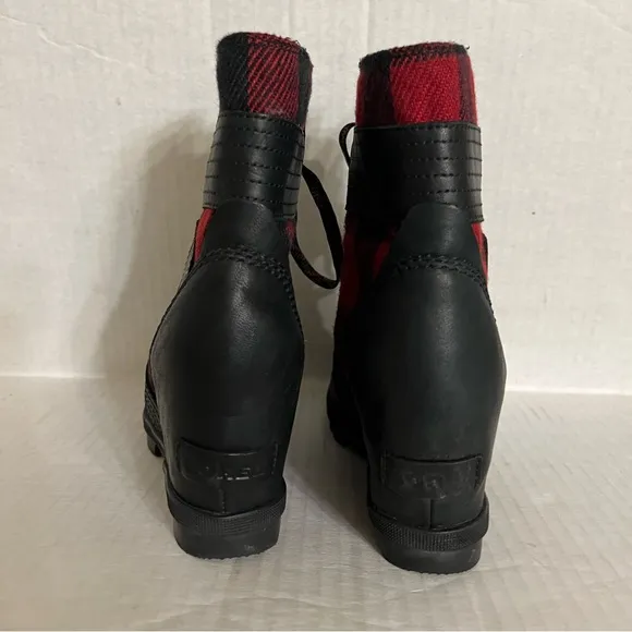 Sorel Buffalo Plaid Lexie Wedge Boots