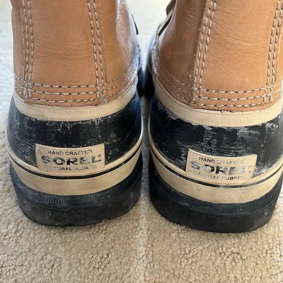 Sorel Caribou Lace-Up Mid Waterproof Nubuck Cold Weather Boots Buck Men’s 8