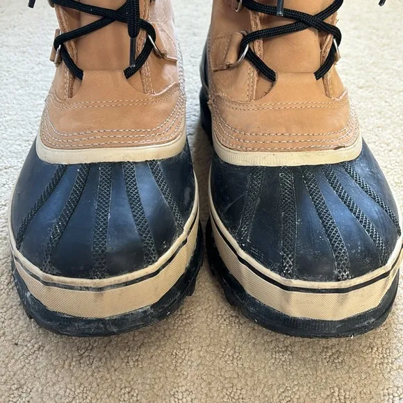 Sorel Caribou Lace-Up Mid Waterproof Nubuck Cold Weather Boots Buck Men’s 8