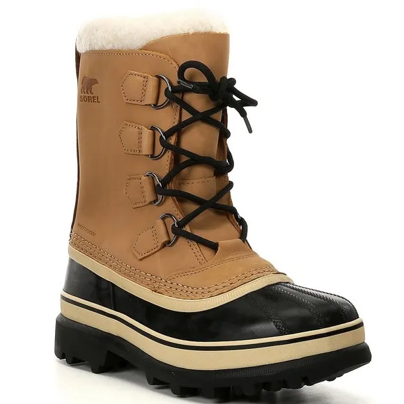 Sorel Caribou Lace-Up Mid Waterproof Nubuck Cold Weather Boots Buck Men’s 8