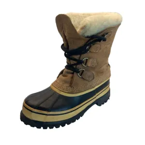 SOREL Caribou 🔥 Size 7 Buff Waterproof Leather Winter Snow Boots MSRP $200