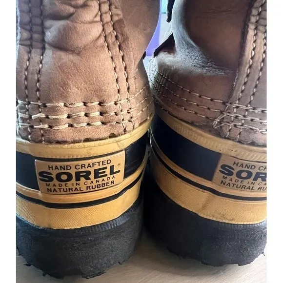 SOREL Caribou 🔥 Size 7 Buff Waterproof Leather Winter Snow Boots MSRP $200