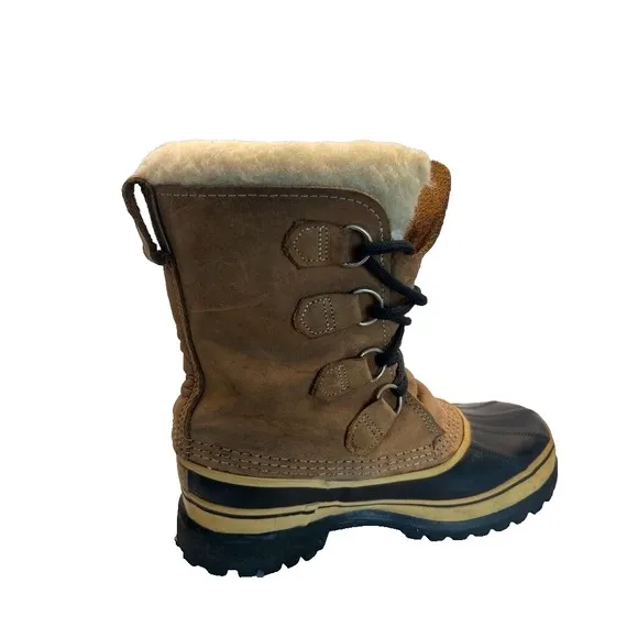 SOREL Caribou 🔥 Size 7 Buff Waterproof Leather Winter Snow Boots MSRP $200