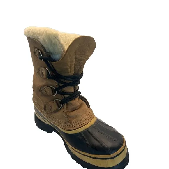 SOREL Caribou 🔥 Size 7 Buff Waterproof Leather Winter Snow Boots MSRP $200