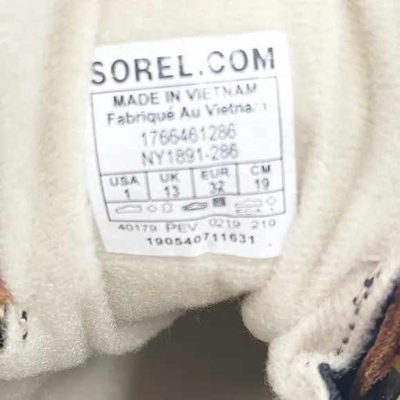 Sorel Cheyanne II lace-up boots Ankle Rain Boots Youth size 1 Tan Brown kids