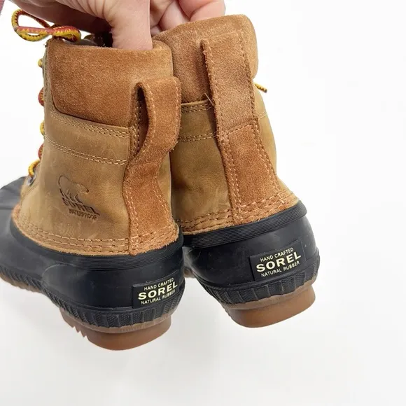 Sorel Cheyanne II lace-up boots Ankle Rain Boots Youth size 1 Tan Brown kids