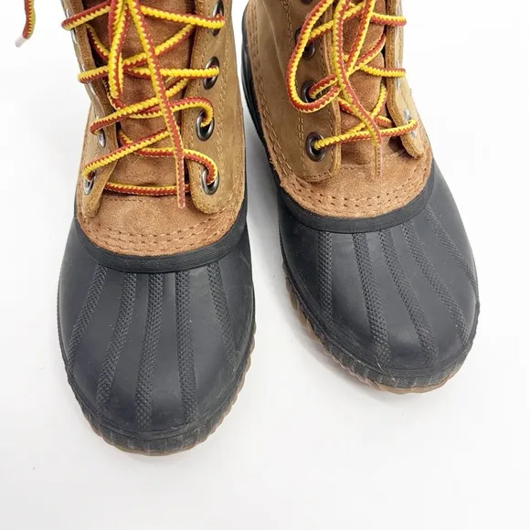 Sorel Cheyanne II lace-up boots Ankle Rain Boots Youth size 1 Tan Brown kids