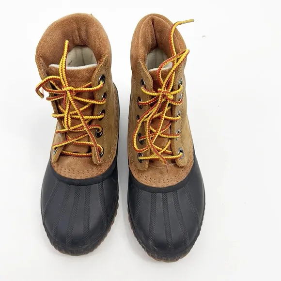 Sorel Cheyanne II lace-up boots Ankle Rain Boots Youth size 1 Tan Brown kids
