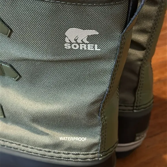 Sorel Green and Black Winter Boots, Men’s/Big Boy Sz 7