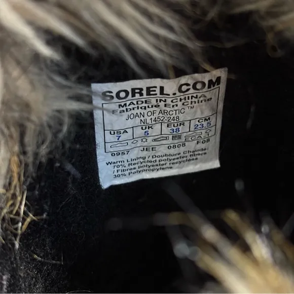Sorel Joan Of Arctic Waterproof Fur Trim Brown Suede Lace Up Tall Winter Boots