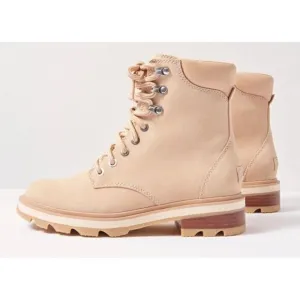 Sorel Lennox Lace Boot Womens 6.5 Camel Tan Suede Ankle Bootie‎ New