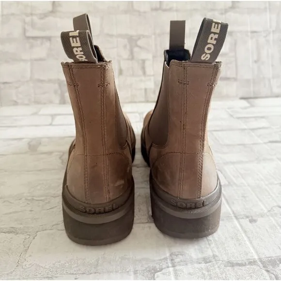 Sorel Mens Hi-Line Chelsea Water Proof Brown Lightweight Boots Sz 10