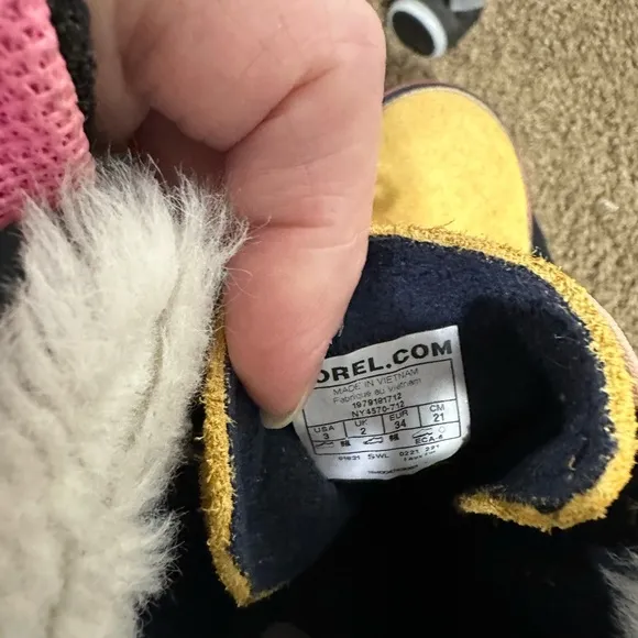 Sorel Tan and Pink Boots with Faux Fur Lining