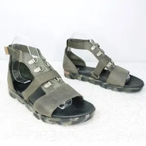 SOREL Torpeda Carly Camo Gladiator Sandals US 8