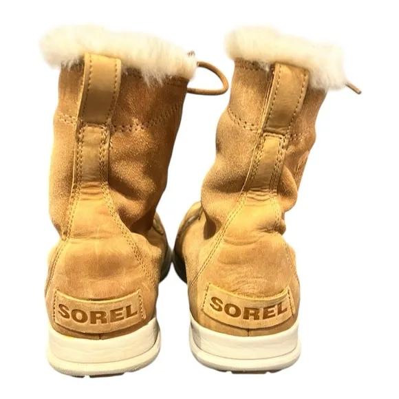 SOREL Winter Boots Camel Brown Ancient Fossil Waterproof Women’s Size 10 VGC