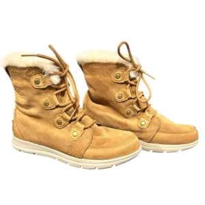 SOREL Winter Boots Camel Brown Ancient Fossil Waterproof Women’s Size 10 VGC
