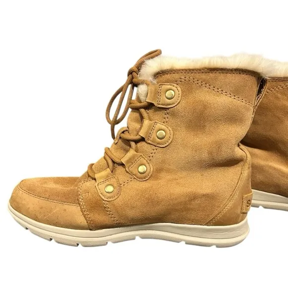 SOREL Winter Boots Camel Brown Ancient Fossil Waterproof Women’s Size 10 VGC