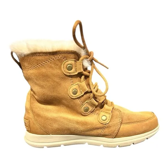 SOREL Winter Boots Camel Brown Ancient Fossil Waterproof Women’s Size 10 VGC