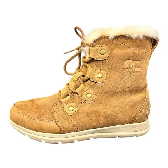 SOREL Winter Boots Camel Brown Ancient Fossil Waterproof Women’s Size 10 VGC