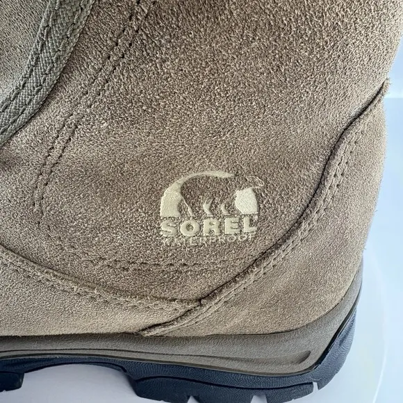 Sorel Women Size 8 Waterfall Winter Snow Boots Tan Suede Fleece Lined