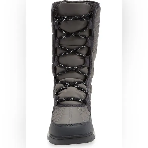 Sorel Women's 8 Quarry Dark Grey Gray Whitney II Lace Cold Weather Boots