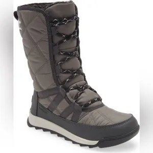 Sorel Women's 8 Quarry Dark Grey Gray Whitney II Lace Cold Weather Boots