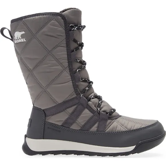 Sorel Women's 8 Quarry Dark Grey Gray Whitney II Lace Cold Weather Boots