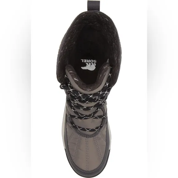 Sorel Women's 8 Quarry Dark Grey Gray Whitney II Lace Cold Weather Boots
