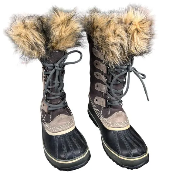 Sorel Women’s Joan Of Arctic Brown Suede Winter Boot Size US 6