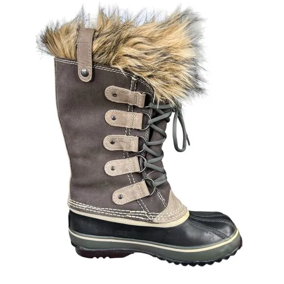 Sorel Women’s Joan Of Arctic Brown Suede Winter Boot Size US 6
