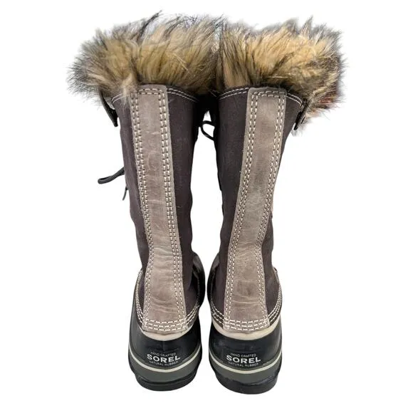 Sorel Women’s Joan Of Arctic Brown Suede Winter Boot Size US 6