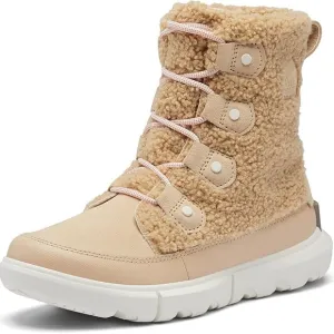 Sorel Women's Lace Up Boots in Tan and Cream