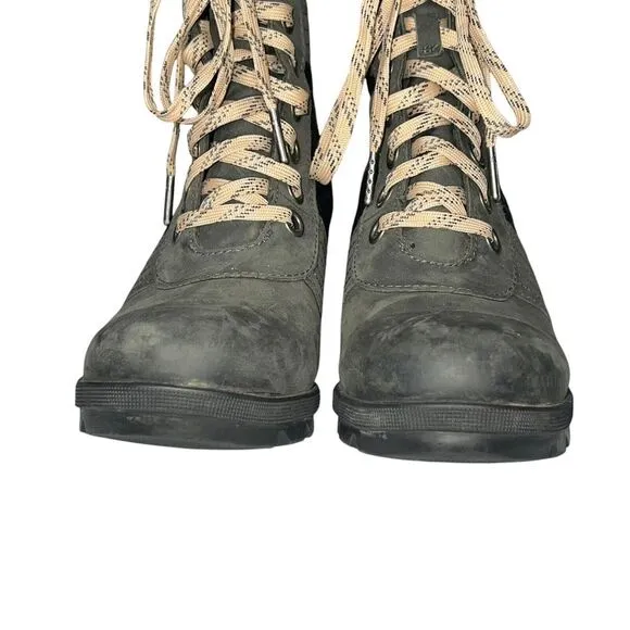 Sorel Women's Lexie Wedge‎ Felt Size 9 Green Camp-Dark Slate Waterproof Leather