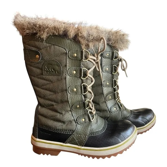 Sorel Women's TOFINO II BOOT Peatmoss/Black NL2333-213 SIZE 6