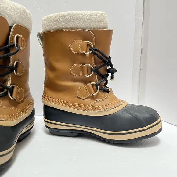 Sorel Yoot Pac Tan Winter Snow Duck Boots Waterproof NY 1443-259 Youth Size 3