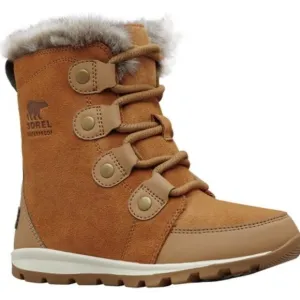 SOREL YOUTH WHITNEY SUEDE ELK / NATURAL WATERPROOF BOOTS Size 1