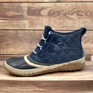 SOREL Out N About Blue Quilted Duck Boots Waterproof Size 7.5