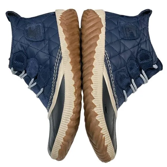 SOREL Out N About Blue Quilted Duck Boots Waterproof Size 7.5