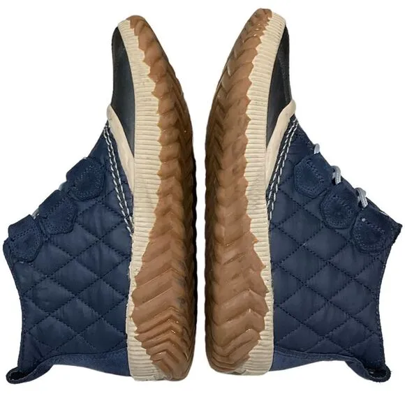 SOREL Out N About Blue Quilted Duck Boots Waterproof Size 7.5