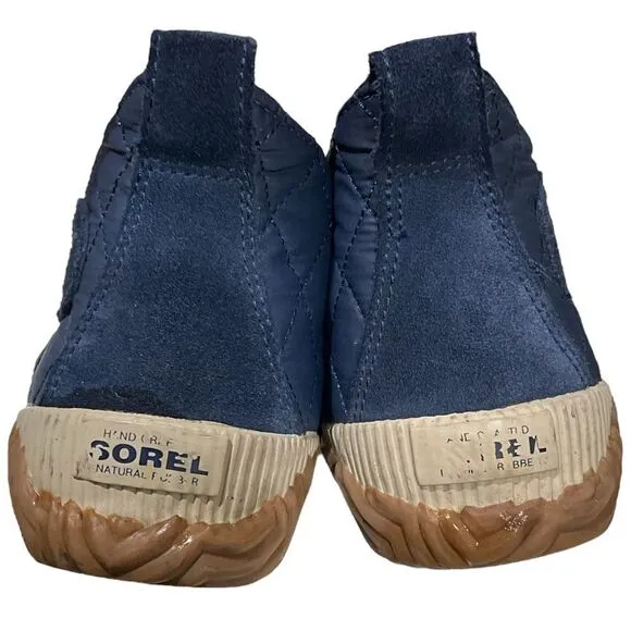 SOREL Out N About Blue Quilted Duck Boots Waterproof Size 7.5
