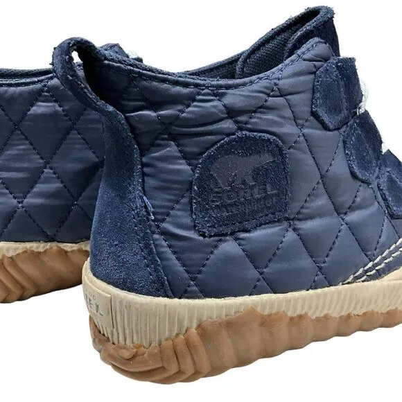 SOREL Out N About Blue Quilted Duck Boots Waterproof Size 7.5