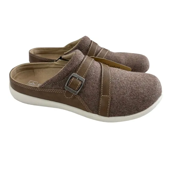 Spenco Aston Wool Slip-On Slides Tan Women’s Size 8.5B
