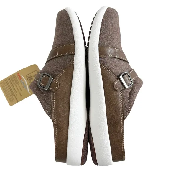 Spenco Aston Wool Slip-On Slides Tan Women’s Size 8.5B