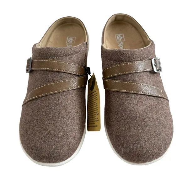 Spenco Aston Wool Slip-On Slides Tan Women’s Size 8.5B