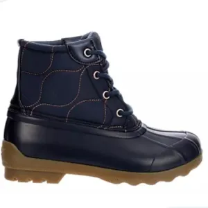 Sperry Girl's Port Navy Quilted Rain Duck Boots  Size 11
